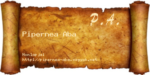 Pipernea Aba névjegykártya
